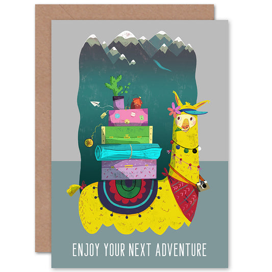 Llama Suitcases Enjoy Your Next Good Bye Card