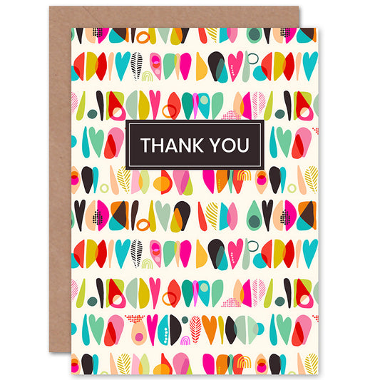 Bright Shapes Pattern Thank You Card
