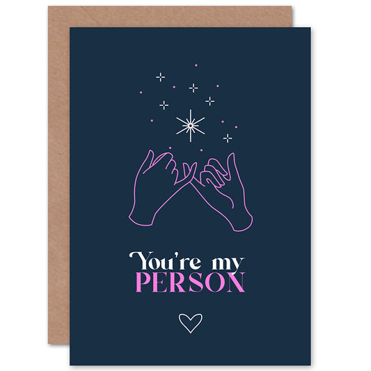 Hand Line You Are My Person Friendship Card