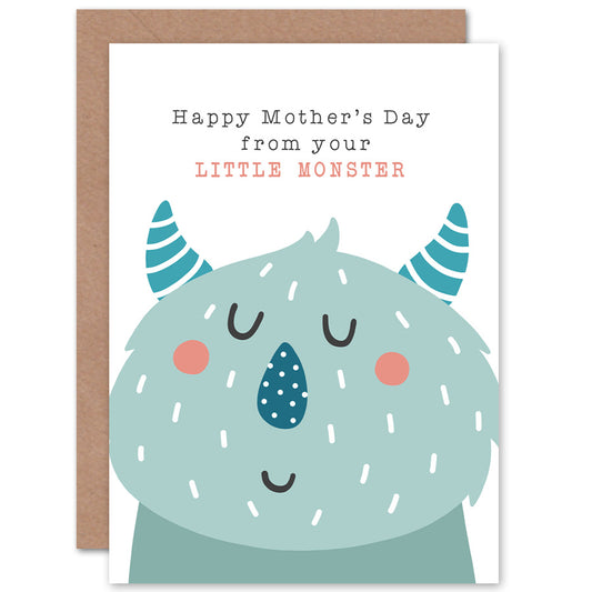 Cute Kids Animal Mothers Day Monster Mother's day Card