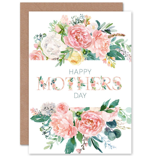 Mothers Day Watercolour Flower Bouquet Mother's day Card