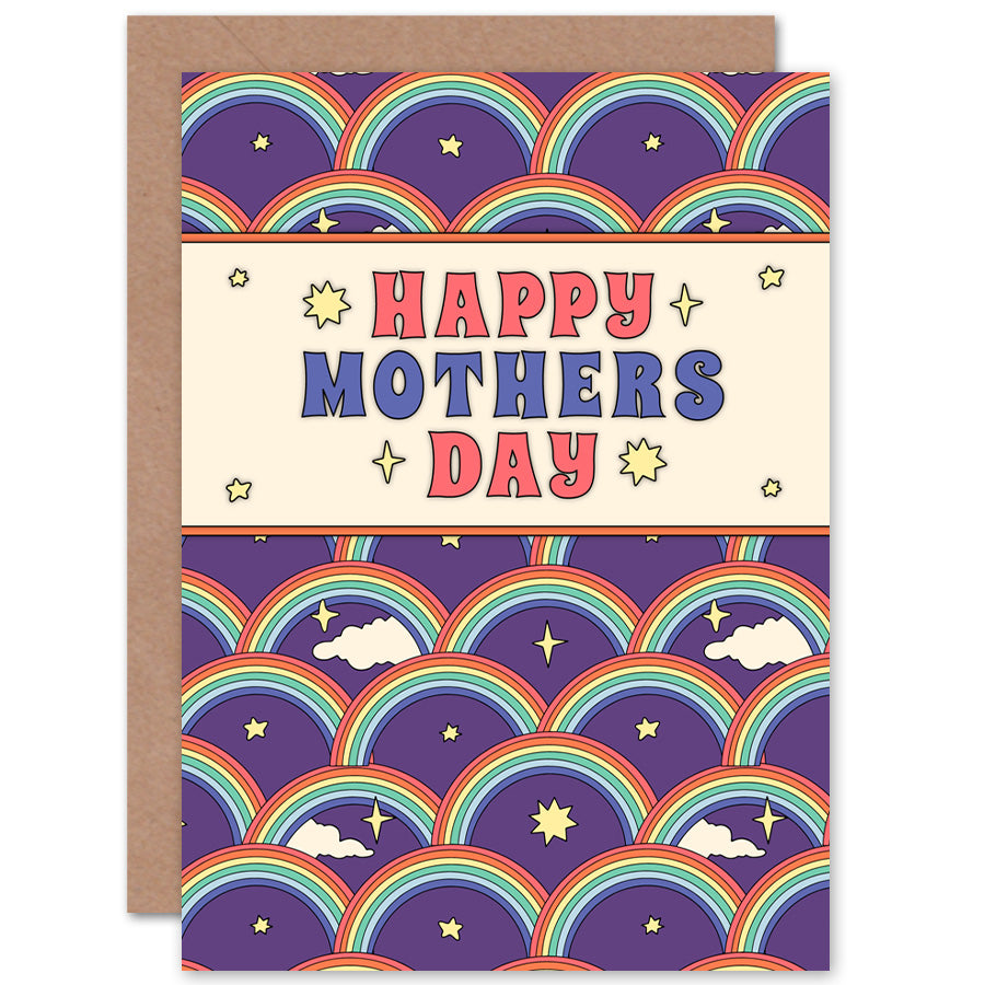 Rainbow Pattern Mother's day Card