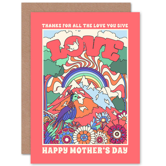 Thanks Love You Give Mothers Day Pink Mother's day Card
