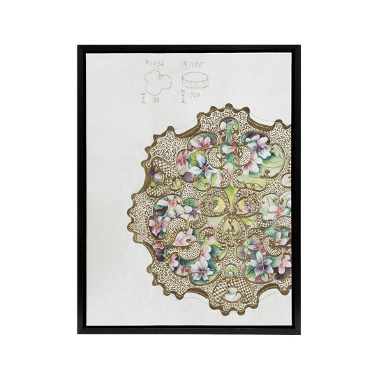 Vintage Design For Plate Bowl Framed Canvas Wall Art Print Noritake