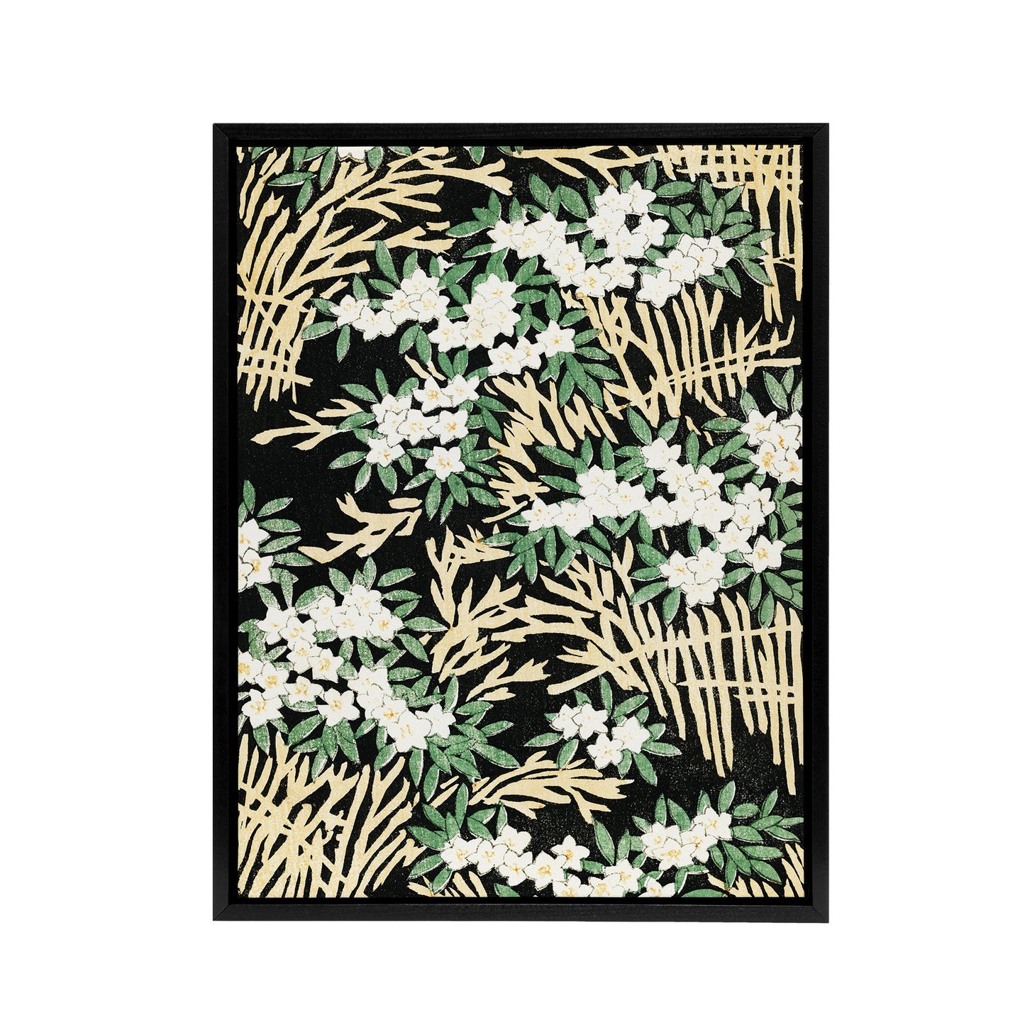 Abstract Floral Forest Pattern Framed Canvas Wall Art Print Bijutsukai