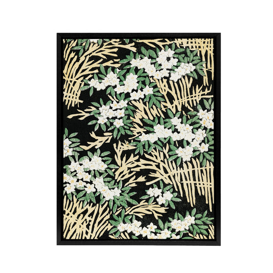 Abstract Floral Forest Pattern Framed Canvas Wall Art Print Bijutsukai