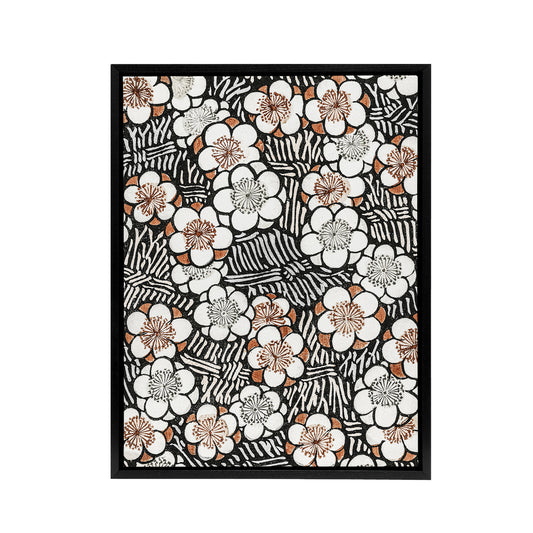 Flowerbed Floral Pattern Framed Canvas Wall Art Print Shin Bijutsukai