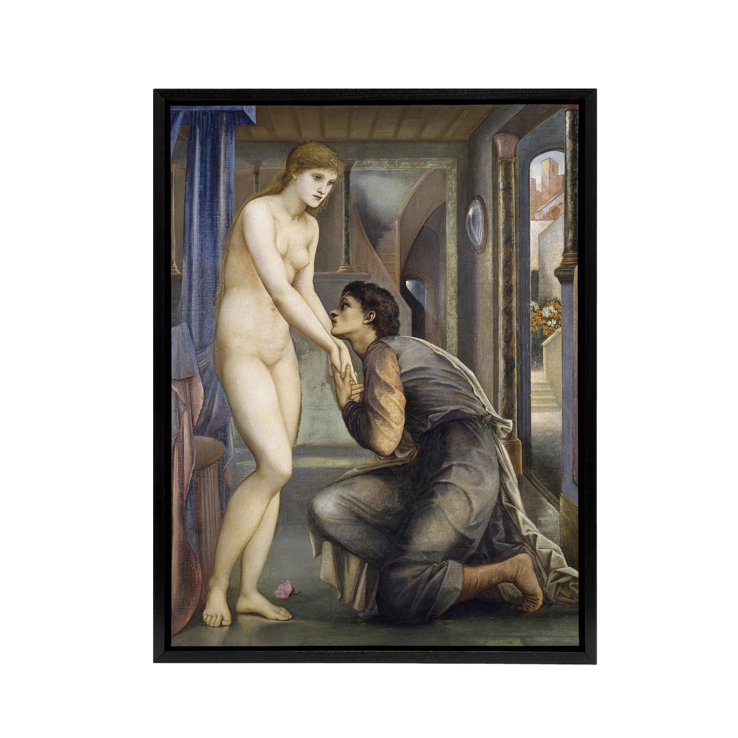 Pygmalion Galatea Soul Attains Framed Canvas Wall Art Print Burne Jones