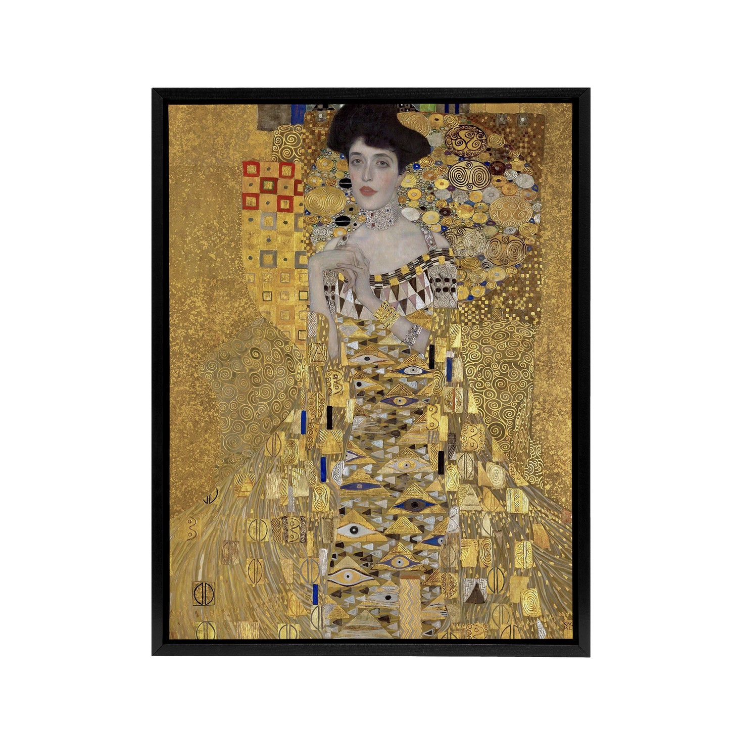 Portrait of Adele Bloch Bauer I Framed Canvas Wall Art Print Klimt