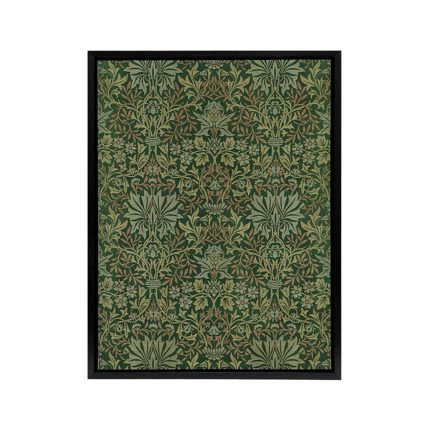 Flower Garden Textile Pattern Framed Canvas Wall Art Print W. Morris