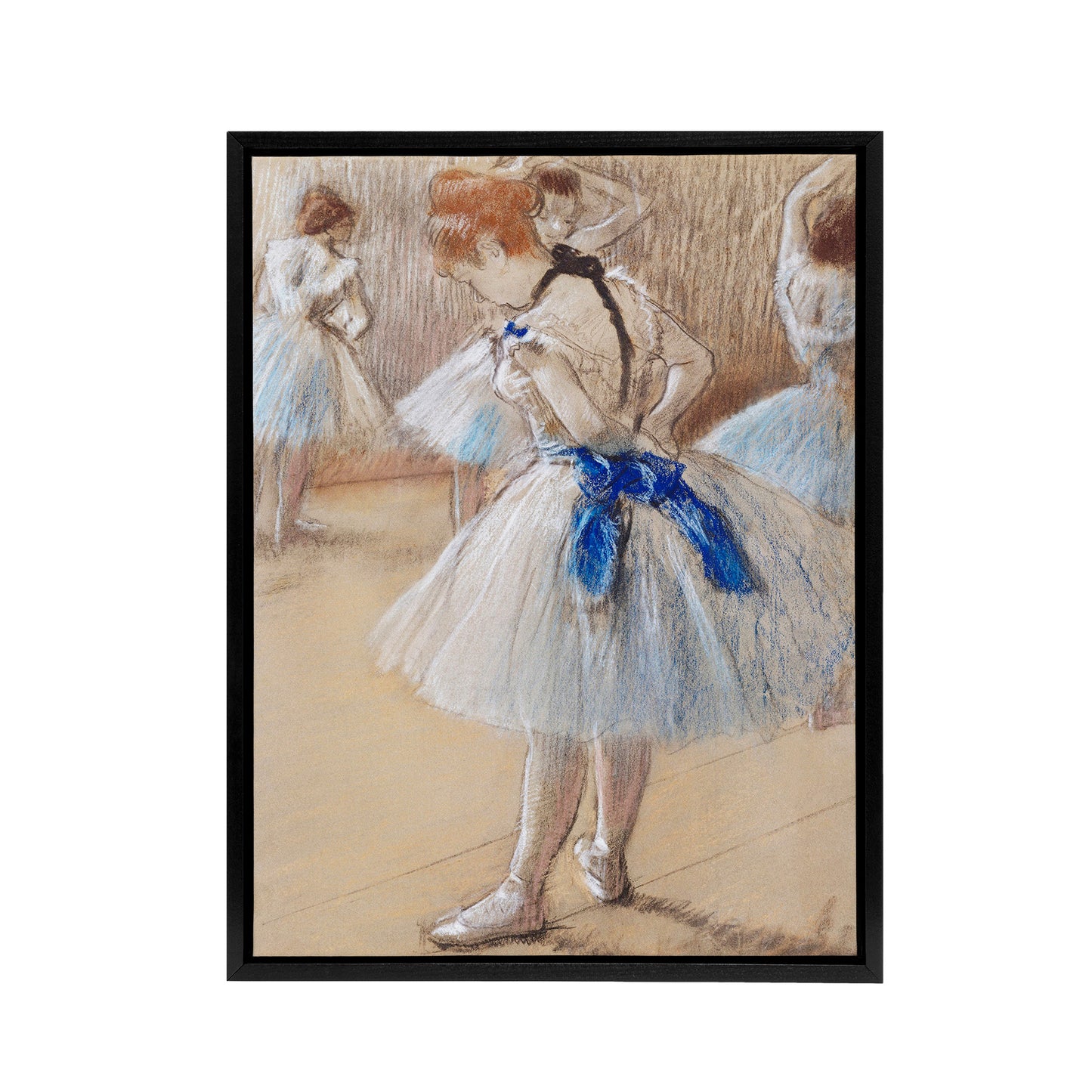 Dancer Ballerina Pastel Drawing Degas Vintage Framed Canvas Wall Art
