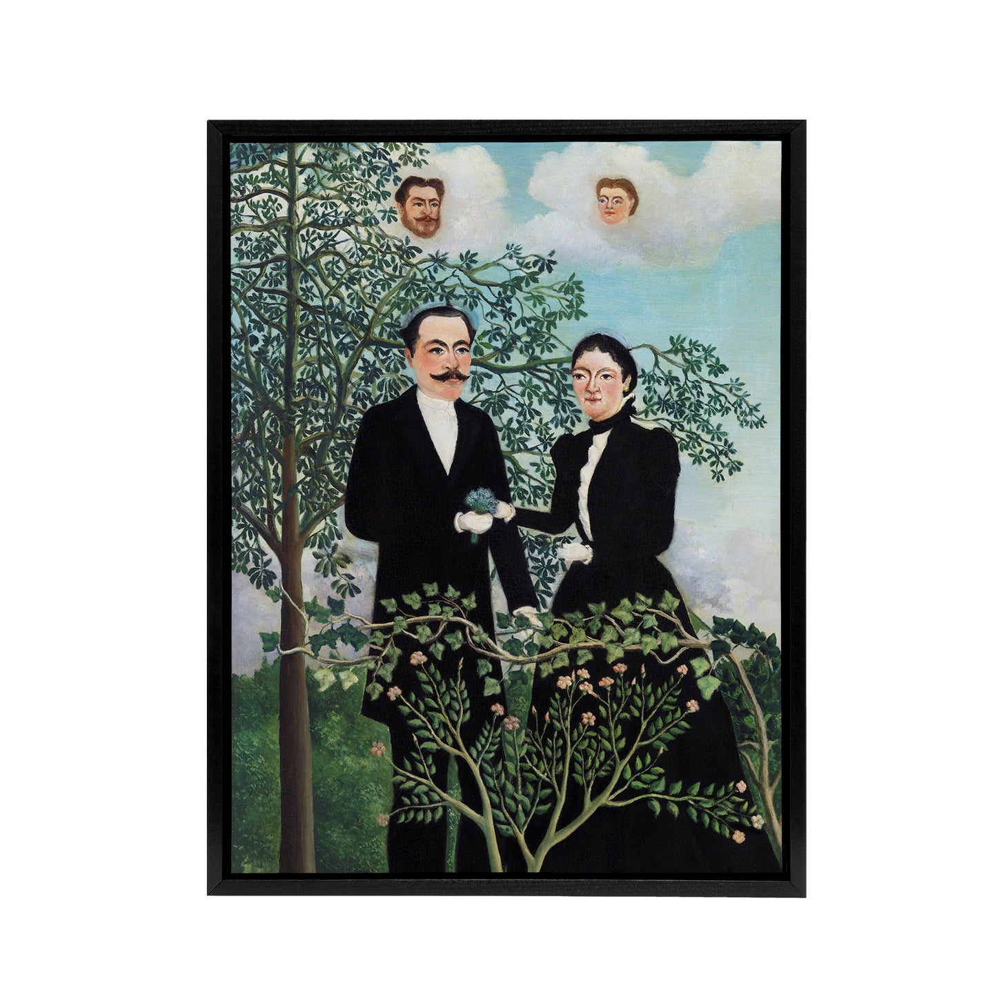 Past and Present Philosophical Thought Rousseau Framed Canvas Wall Art