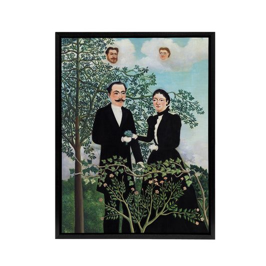 Past and Present Philosophical Thought Rousseau Framed Canvas Wall Art