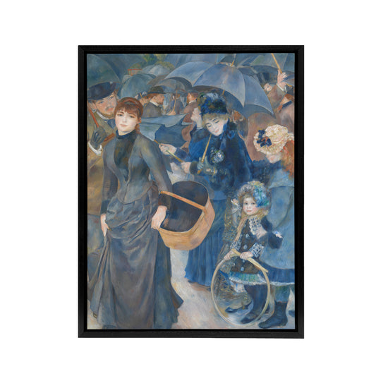 The Umbrellas Oil Painting Renoir Vintage Black Framed Canvas Wall Art