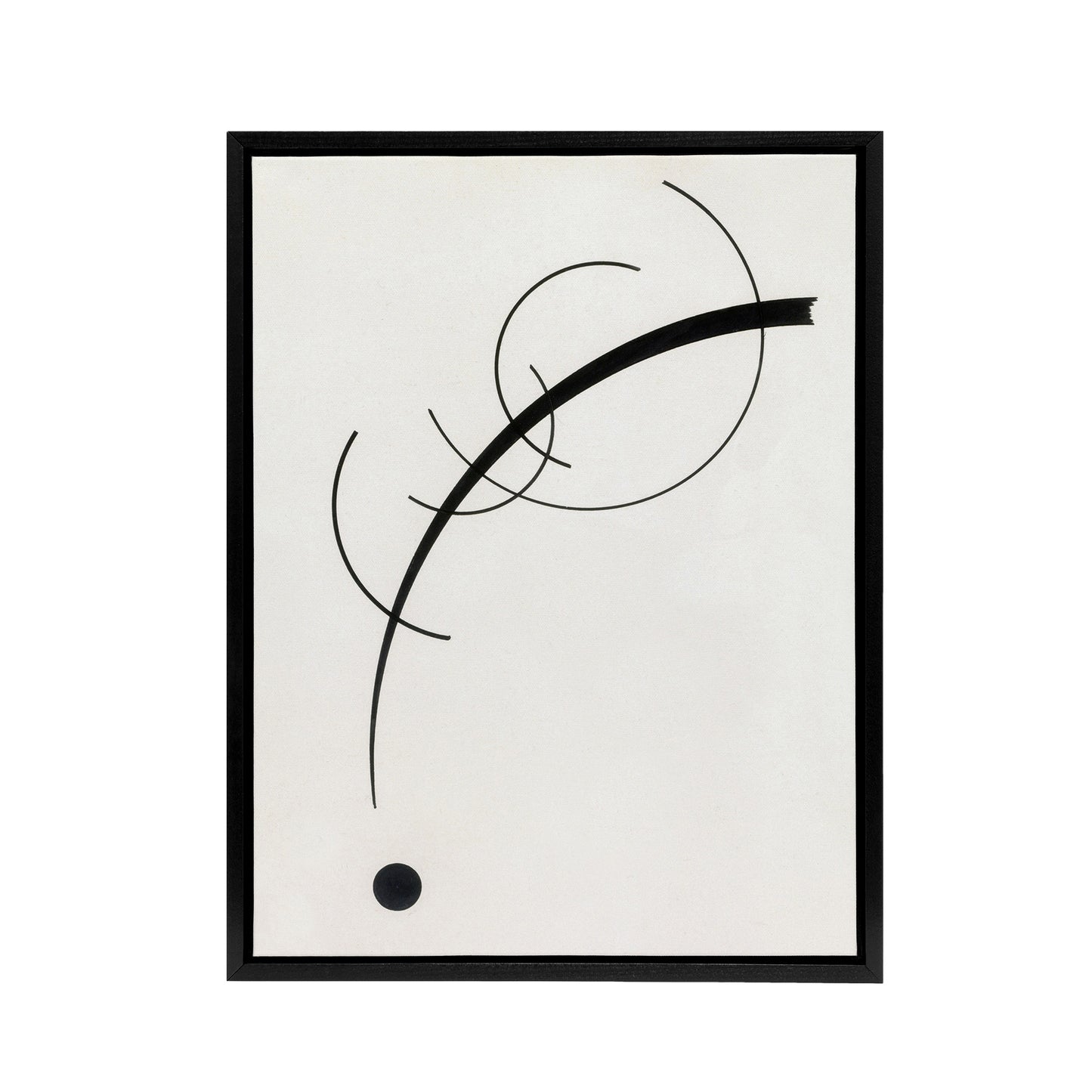 Free Curve to the Point Wassily Kandinsky Framed Canvas Wall Art Print