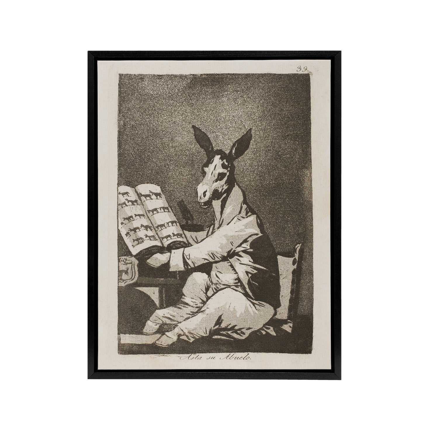 And so was his grandfather Francisco Goya Framed Canvas Wall Art Print
