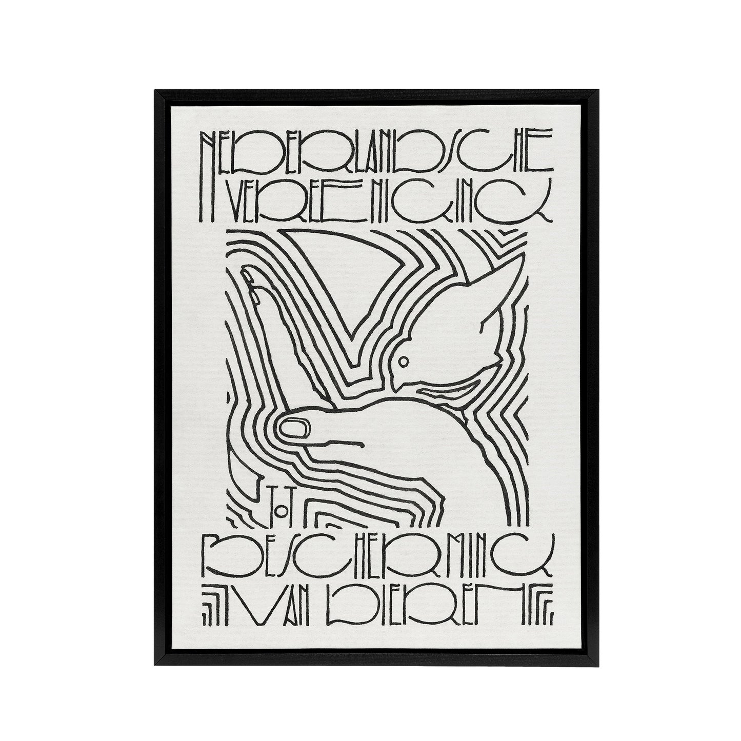 Animal Protection Poster Advert Reijer Stolk Framed Canvas Wall Art Print