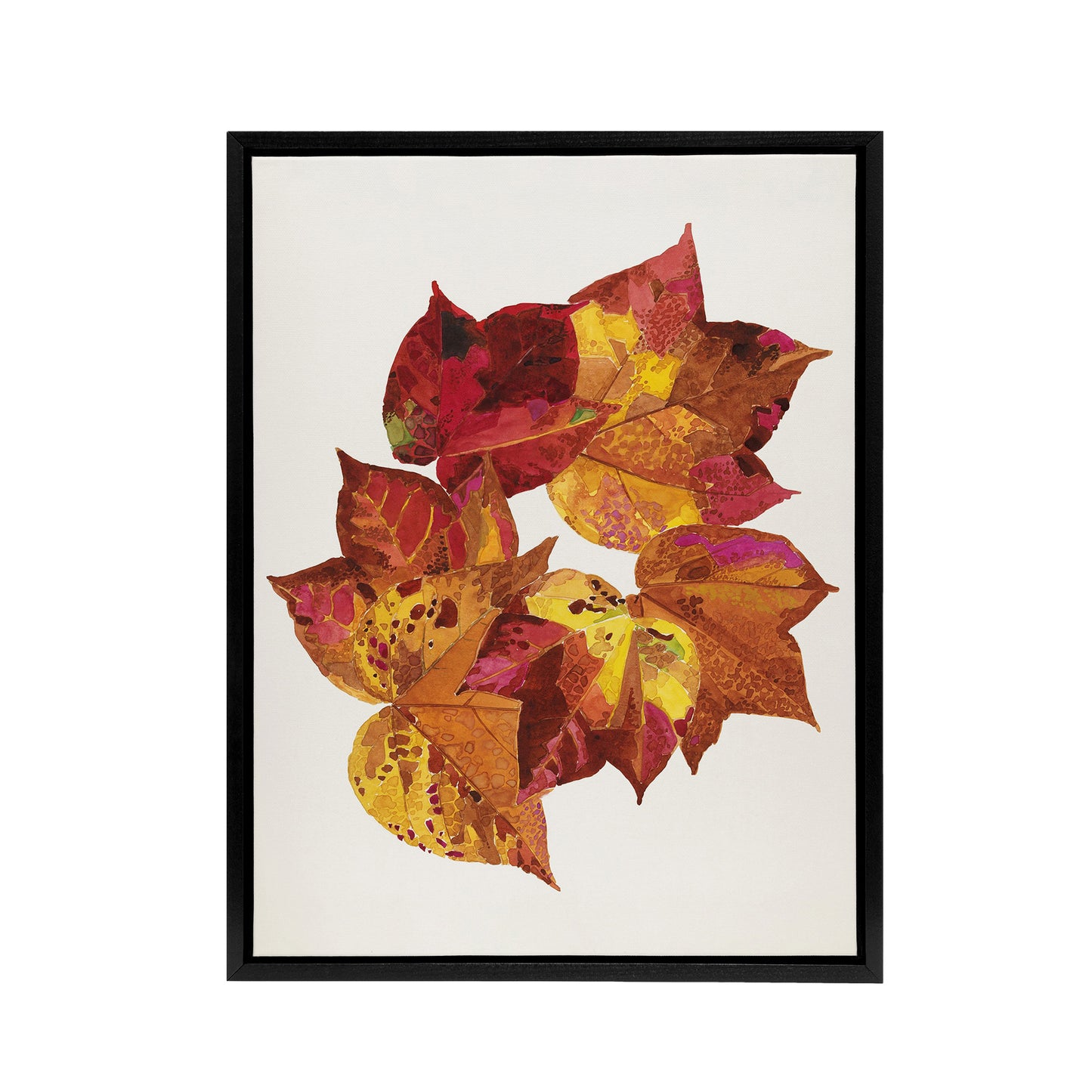 Autumn Leaves Leaf Patterns Reijer Stolk Framed Canvas Wall Art Print