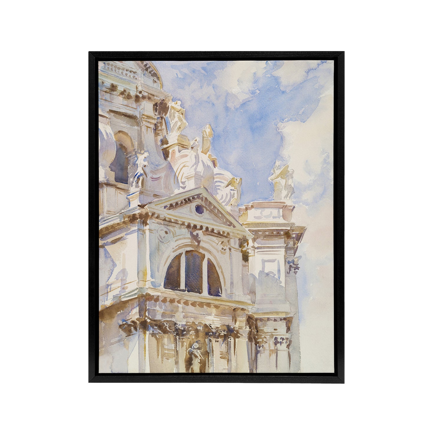 La Salute Church Venice Watercolour Sargent Framed Canvas Wall Art Print