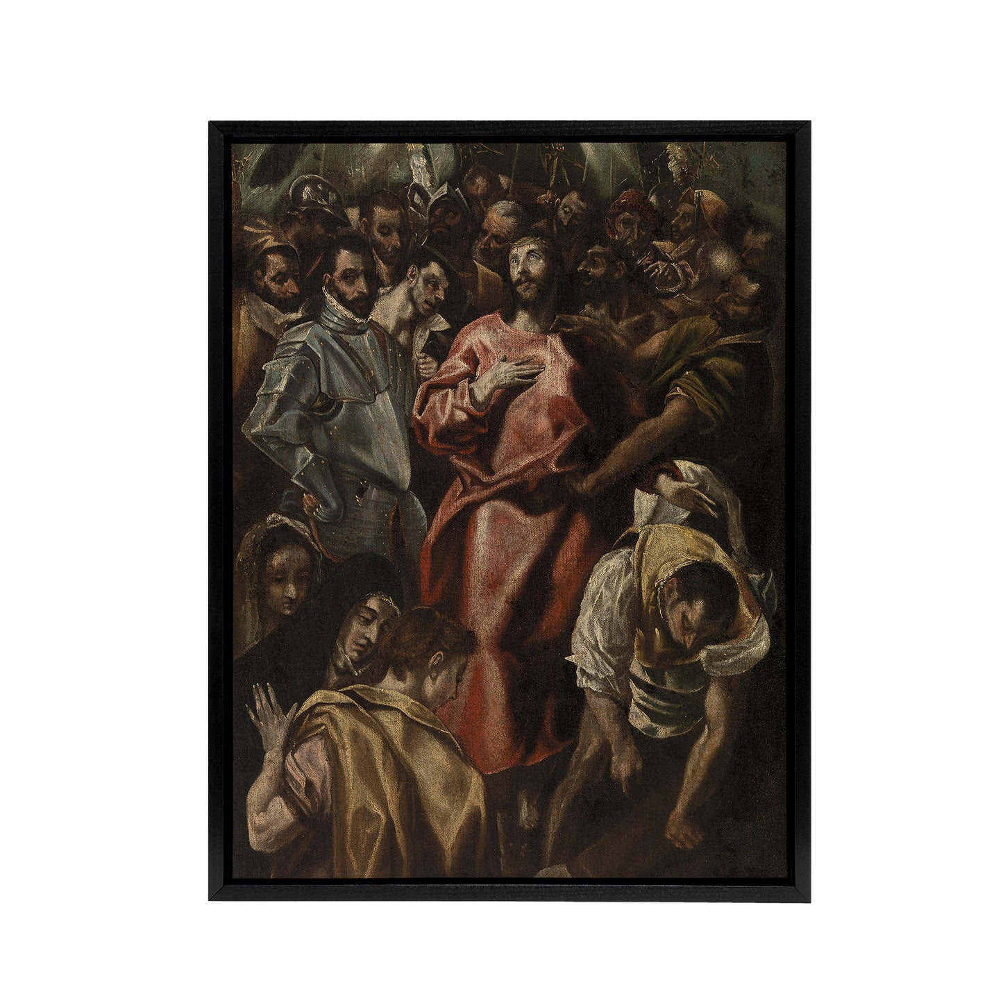 Espolio The Disrobing of Jesus Christ El Greco Framed Canvas Wall Art