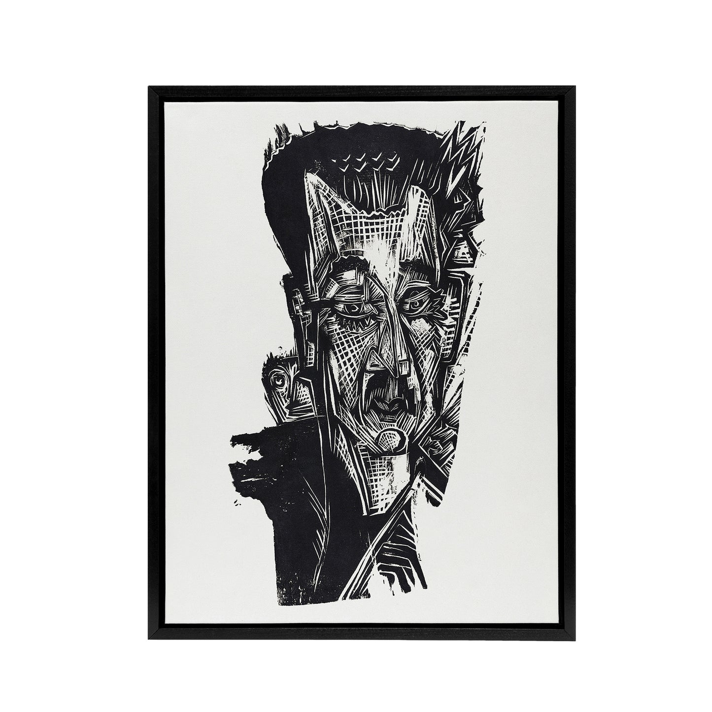 Dr Ludwig Binswanger Portrait Kirchner Black Framed Canvas Wall Art Print