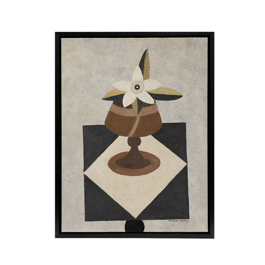 Flower Piece Abstract Painting Hartley Black Framed Canvas Wall Art Print