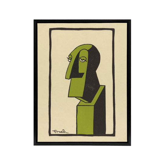 Alfred Frueh John Drew Actor Caricature Portrait Black Framed Canvas Art Print