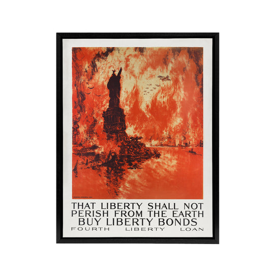 Joseph Pennell Liberty Shall Not Perish From The Earth Black Framed Canvas Art