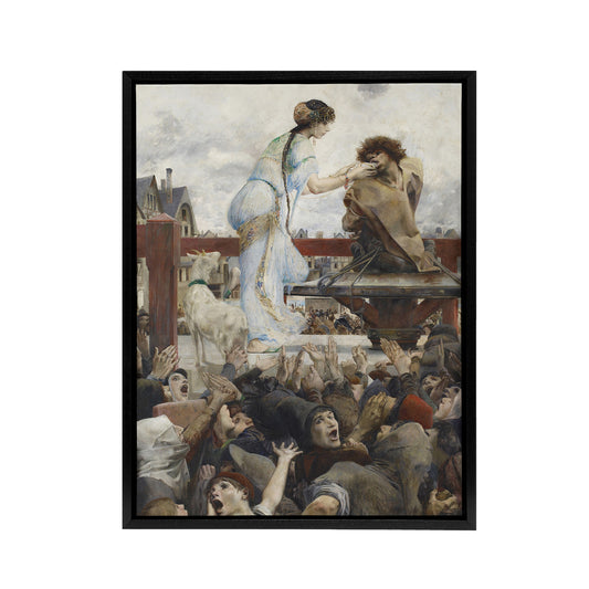 Luc Olivier Merson A Tear For a Drop of Water Black Framed Canvas Art Print