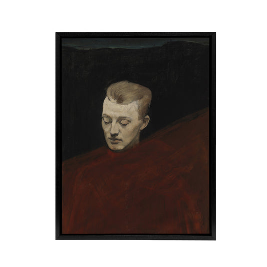 Magnus Enckell Portrait of Bruno Aspelin Black Framed Canvas Wall Art Print