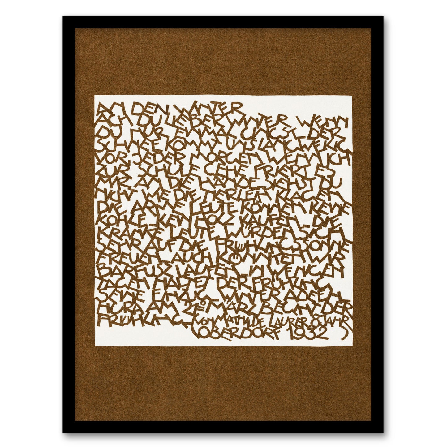 Reijer Stolk In The Winter Typography Painting Framed Wall Art Picture Print
