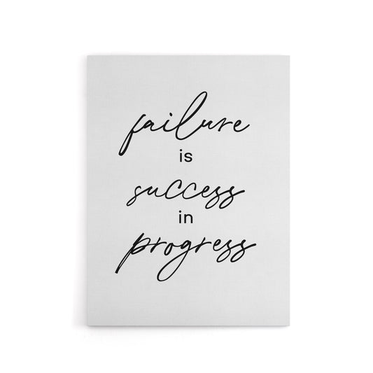 Failure Success In Progress Simple Motivational Canvas Wall Art Print