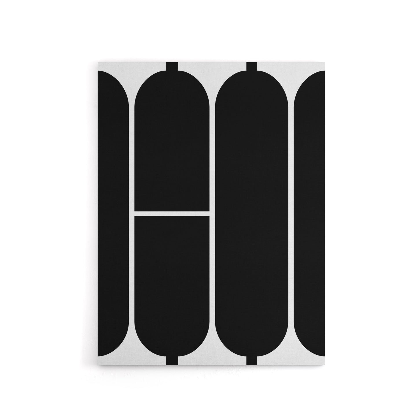 Large Hi Word Bold Black White Typography Design Canvas Wall Art Print