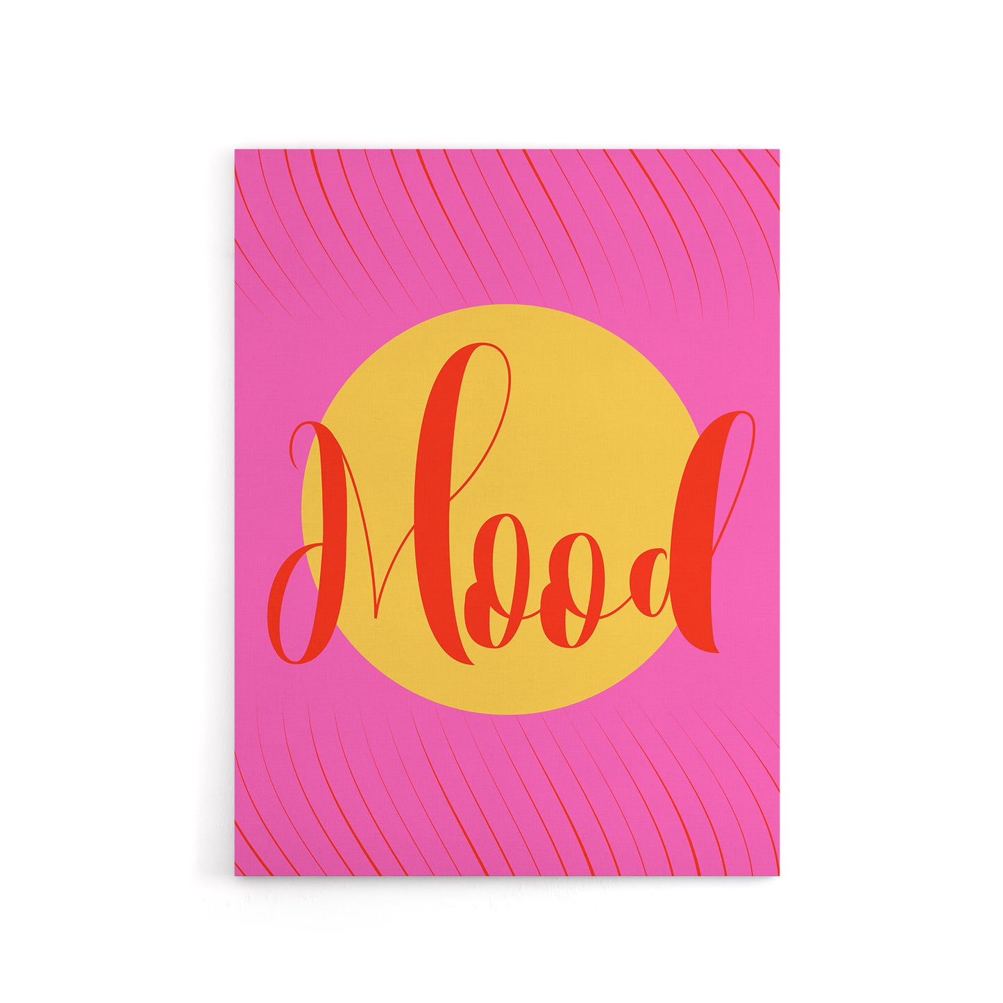 Mood Sunset Pink Yellow Decorative Design Canvas Wall Art Print