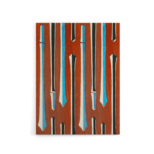 Vintage Japanese Bamboo Pattern Canvas Wall Art Print Korin