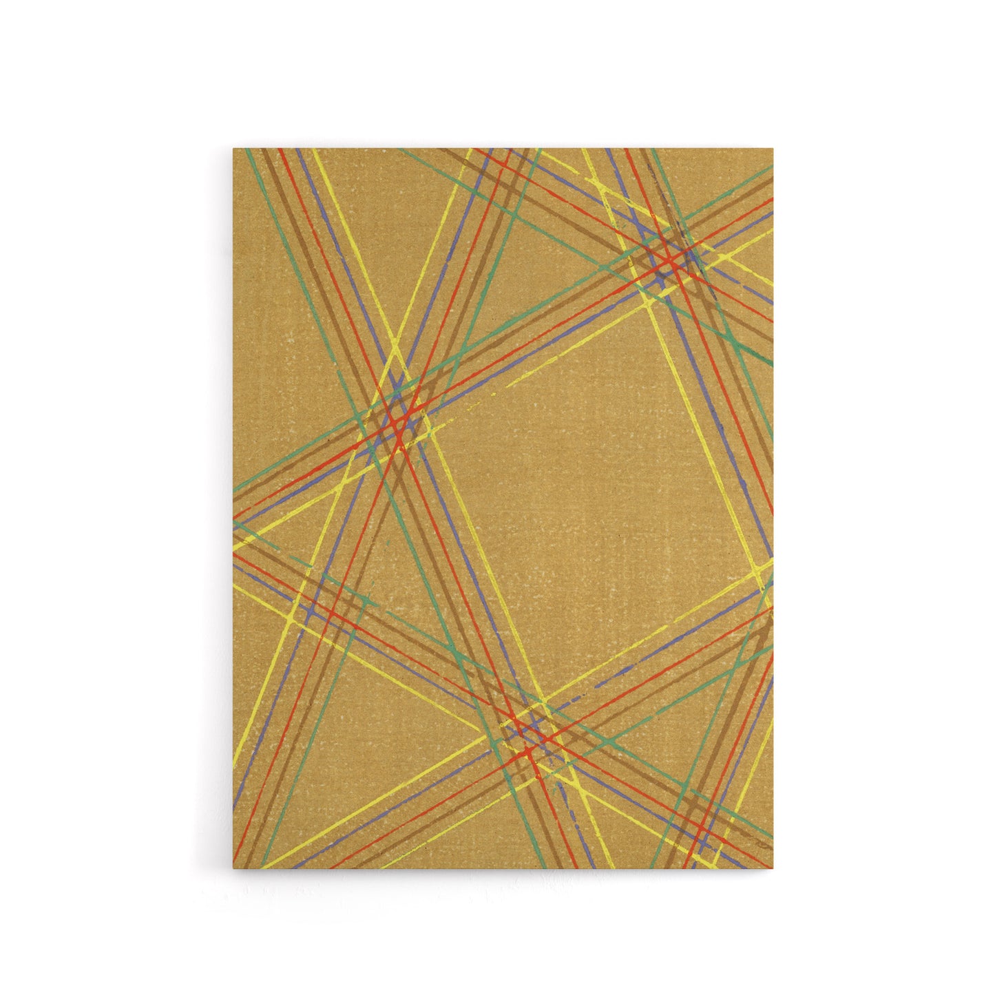 Abstract Geometric Plaid Pattern Canvas Wall Art Print Korin