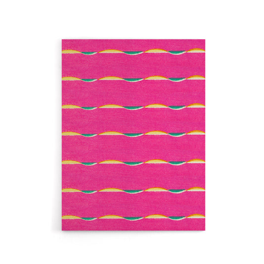 Textile Pattern Vibrant Pink Canvas Wall Art Print Furuya Korin