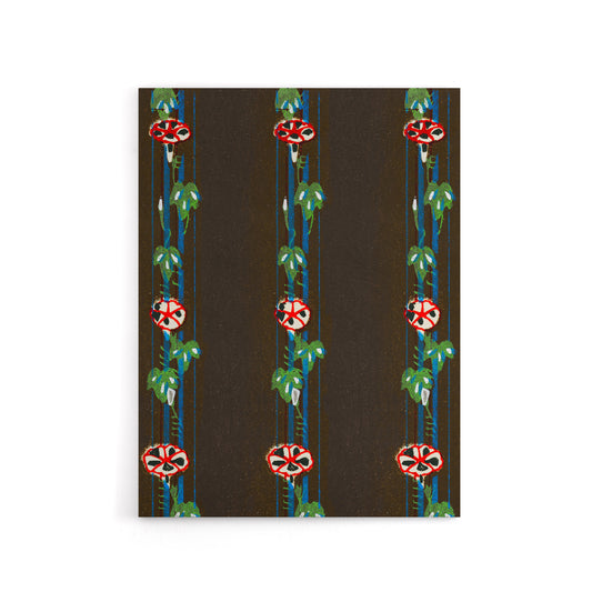 Vintage Floral Textile Pattern Canvas Wall Art Print Furuya Korin