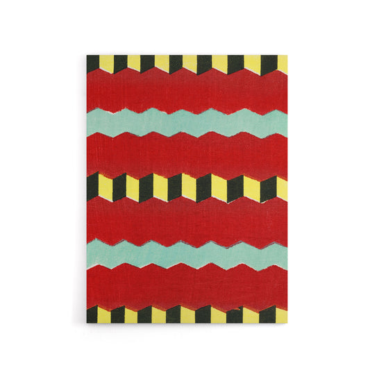 Shima Zig Zag Textile Patterns Canvas Wall Art Print Furuya Korin
