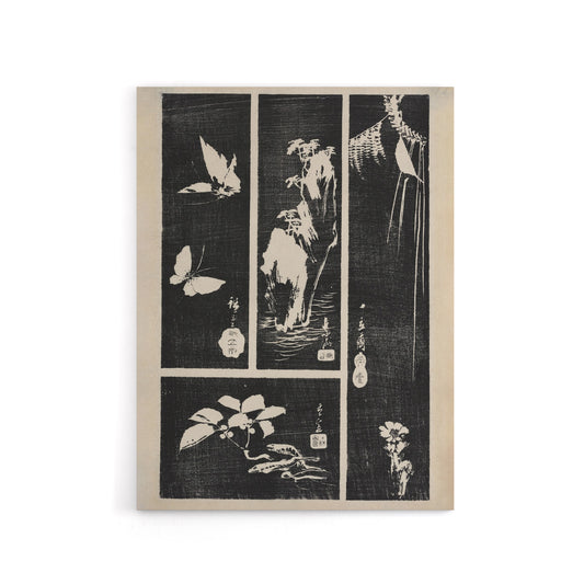 Nature Vintage Harimaze Sheet Canvas Wall Art Print Hiroshige