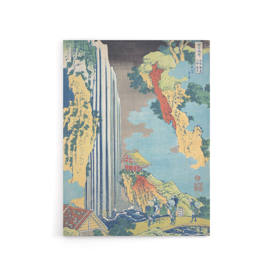 Ono Waterfall On The Kisokaido Canvas Wall Art Print Hokusai