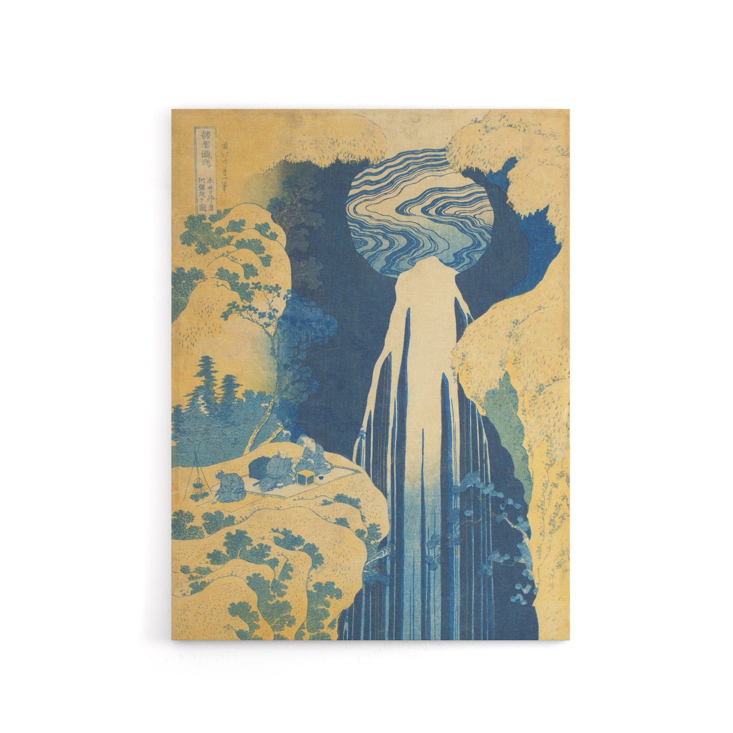 The Amida Waterfall Canvas Wall Art Print Katsushika Hokusai