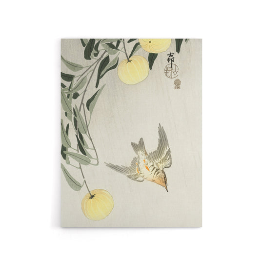 Cuckoo In Early Summer Rain Canvas Wall Art Print Ohara Koson