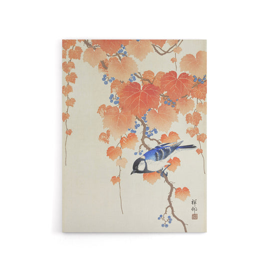 Great Tit On Paulownia Branch Canvas Wall Art Print Ohara Koson