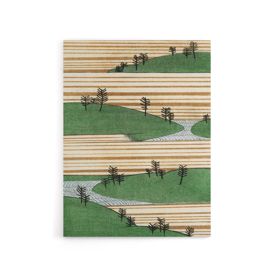Landscape With Hills Pattern Canvas Wall Art Print Bijutsukai