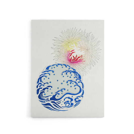 Nature Chrysanthemum Waves Canvas Wall Art Print Shin Bijutsukai