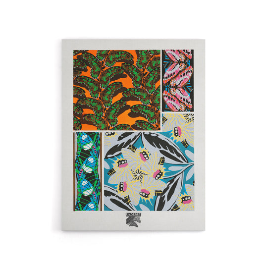 Bright Vintage Butterfly Patterns Canvas Wall Art Print Seguy