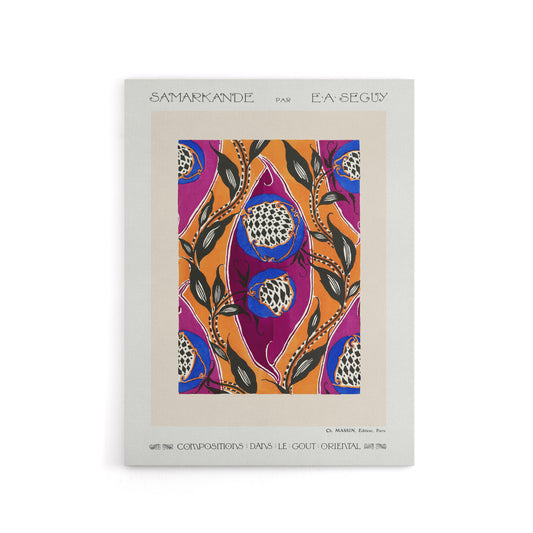 Oriental Style Flower Pattern Canvas Wall Art Print Eugene Seguy