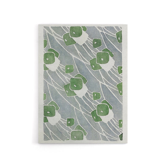 Green Geometric Pattern Canvas Wall Art Print Overbeck