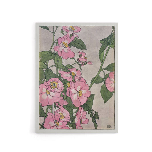 Prairie Rose Flowers Canvas Wall Art Print Hannah Borger Overbeck